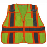 Lime/Orange Two Tone 5-Point Breakaway Public Safety Vest