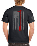 Halligan Tool Firefighter USA Flag Short Sleeve Shirt