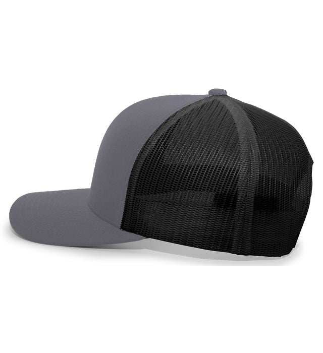 designer patched trucker hat —