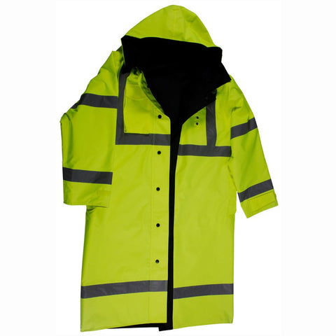 Lime/Black Waterproof Hi-Vis Reversible Rain Jacket