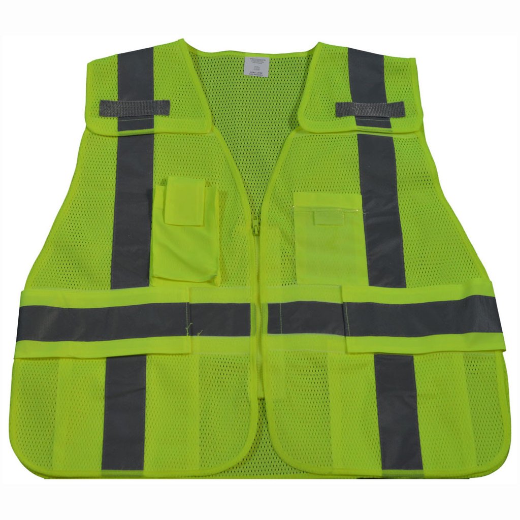 Lime Expandable 5-Point Breakaway Public Safety Vest – Thin Line