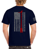 Halligan Tool Firefighter USA Flag Short Sleeve Shirt